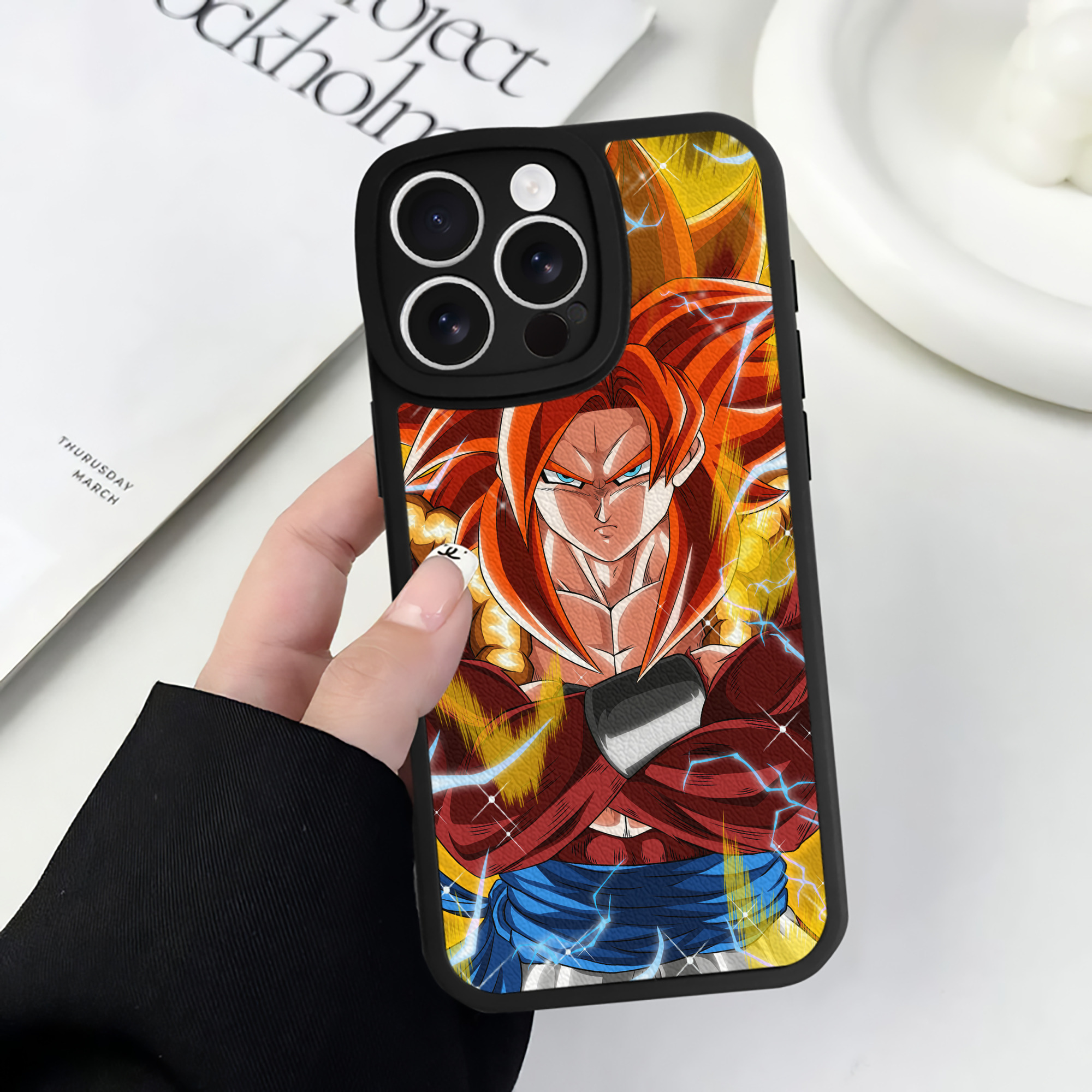 （画像用） ドラゴンボール DRAGON BALL 【iPhone 16シリーズ対応】シリコンスマホケース（レザー調） 材質：シリコン